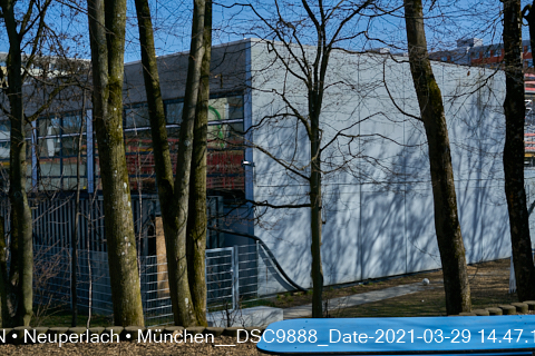 29.03.2021 - Baustelle zu neuen Grundschule am Strehleranger in Neuperlach