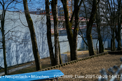29.03.2021 - Baustelle zu neuen Grundschule am Strehleranger in Neuperlach