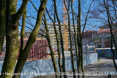 29.03.2021 - Baustelle zu neuen Grundschule am Strehleranger in Neuperlach