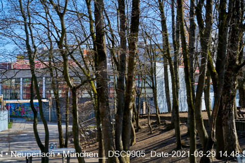 29.03.2021 - Baustelle zu neuen Grundschule am Strehleranger in Neuperlach