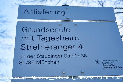 29.03.2021 - Baustelle zu neuen Grundschule am Strehleranger in Neuperlach