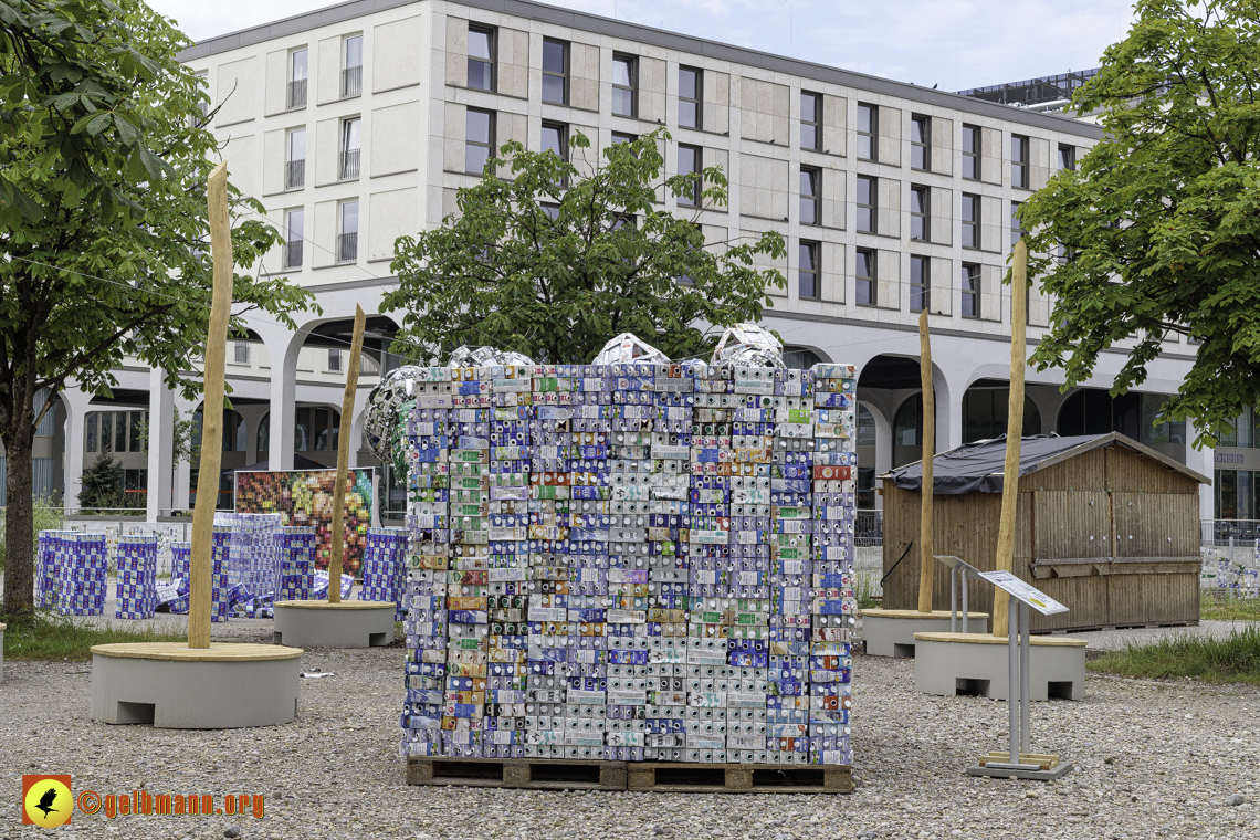 03.07.2024 - Kunstaktion Tetrapak am PEP in Neuperlach